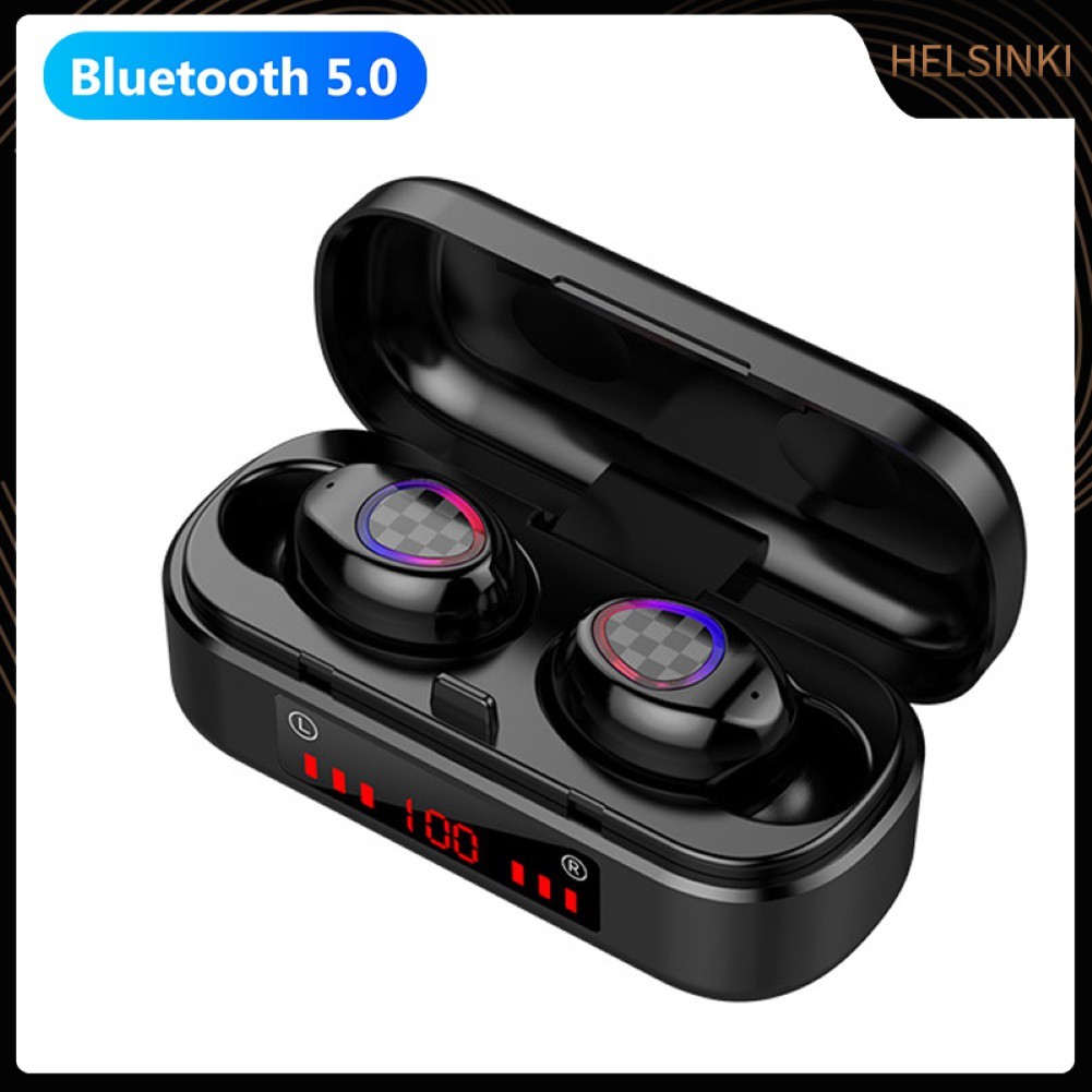 Tai Nghe Không Dây Hel + V7 Tws Bluetooth 5.0 Kỹ Thuật Số