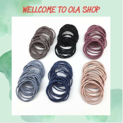 [ FREESHIP + GIÁ SỐC ] Chun trơn nhiều màu- túi 100 chiếc