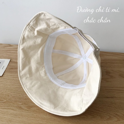 Mũ rộng vành chống nắng loại 1 bẻ vành theo ý, phía sau hớt vát hạn chế ảnh hưởng nếp tóc