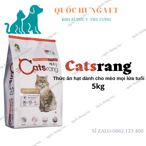 Catsrang 5kg- Thức ăn cho mèo mọi lứa tuổi-QUỐC HƯNG VET