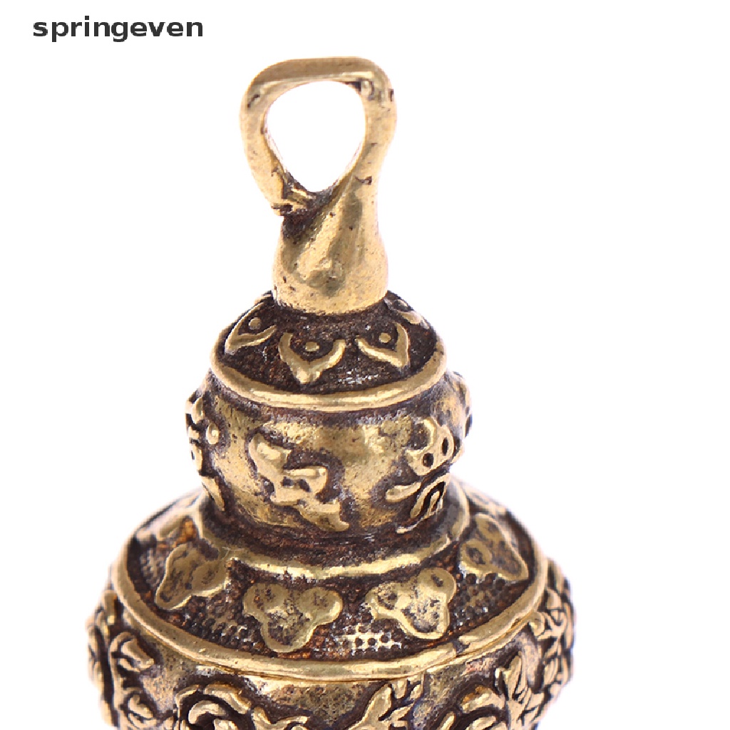 Hộp Đựng Thuốc Hình Hồ Lô Bằng Đồng Thau Có Móc Khóa Tiện Dụng