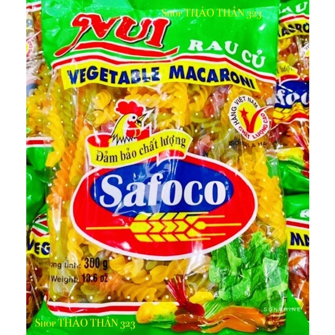 Date T3/2023- NUI XOẮN RAU CỦ Safoco Gói 300g