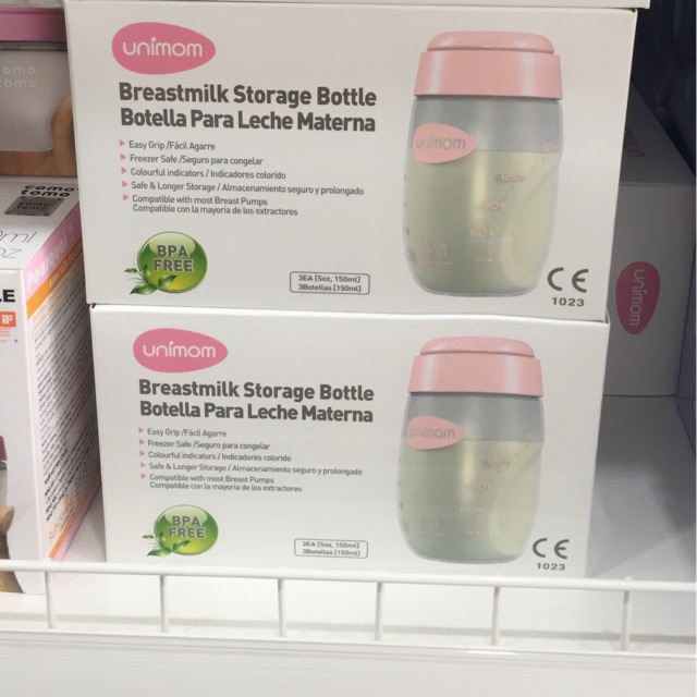 Hộp 3 bình trữ sữa Unimom