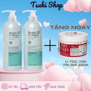 Combo Chăm Sóc Tóc BIOTIN$COLLAGEN XANH DƯƠNG (Tặng ủ TIGI)