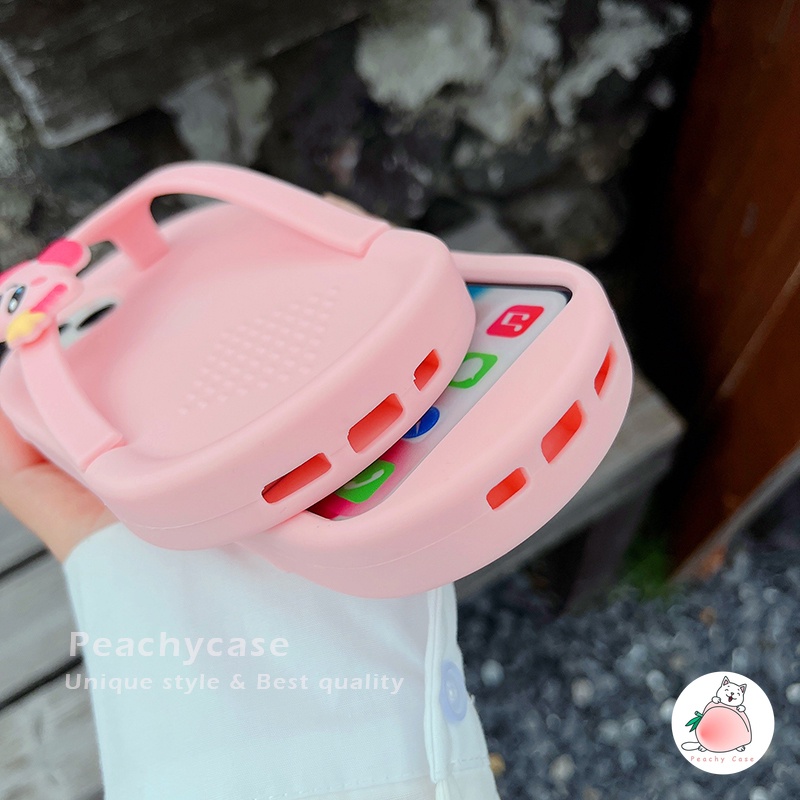 Ốp Điện Thoại Silicon TPU Mềm Nắp Lật Chống Rơi Hình Kirby Màu Hồng Cho iPhone 15 14 13 Mini 12 Pro Max 11 Xr Xs Max X 7 8 Plus 12 Mini