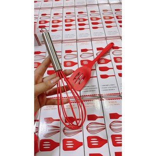 SET 5 DỤNG CỤ LÀM BÁNH SILICON (MÀU ĐỎ)