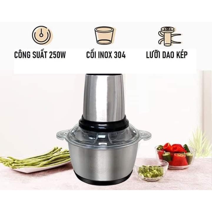 Máy xay thịt SILVER CREST - Cối Inox 304 - Lưỡi kép