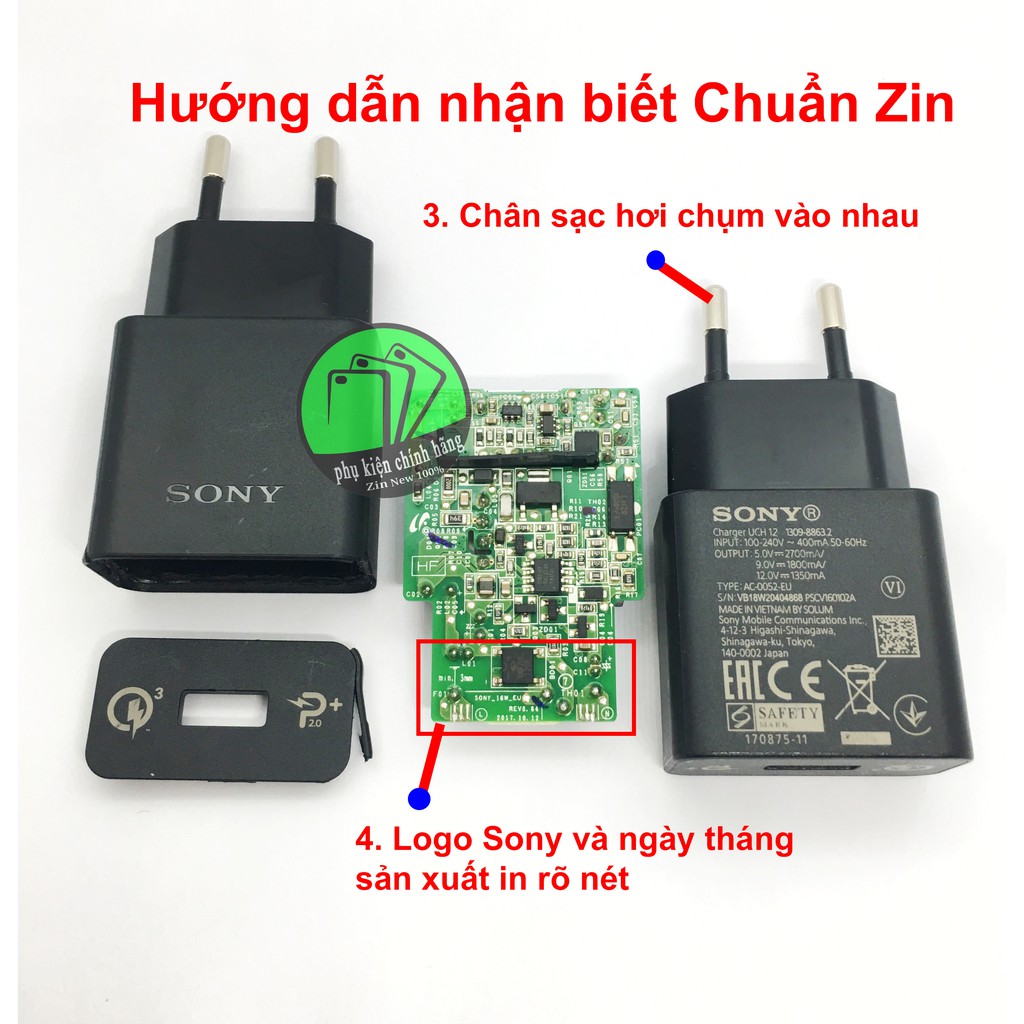 Củ sạc nhanh SONY UCH12  Chính hãng - BH 12 tháng