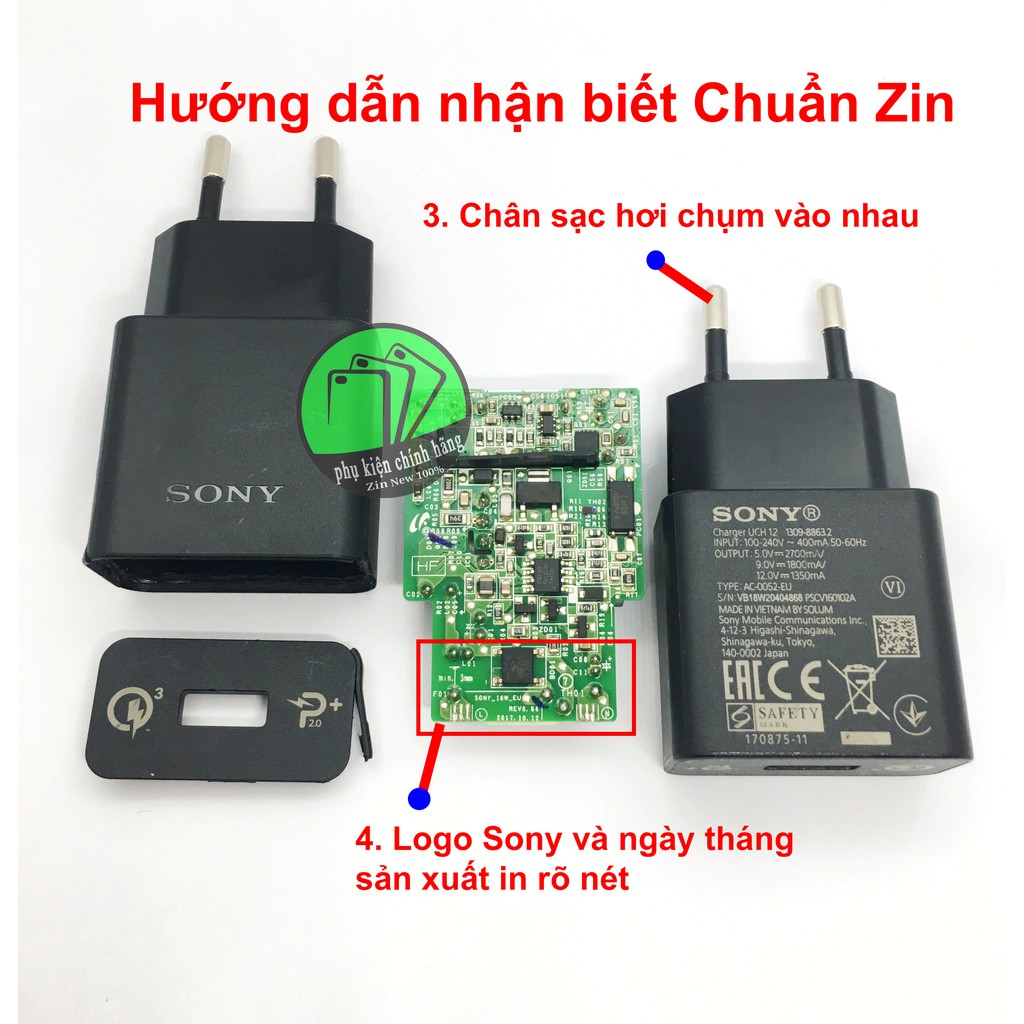 Củ sạc nhanh SONY UCH12 (Quick Charge 3.0) Chính Hãng nguyên SEAL Cam kết hỗ trợ khách hàng 24/24/7