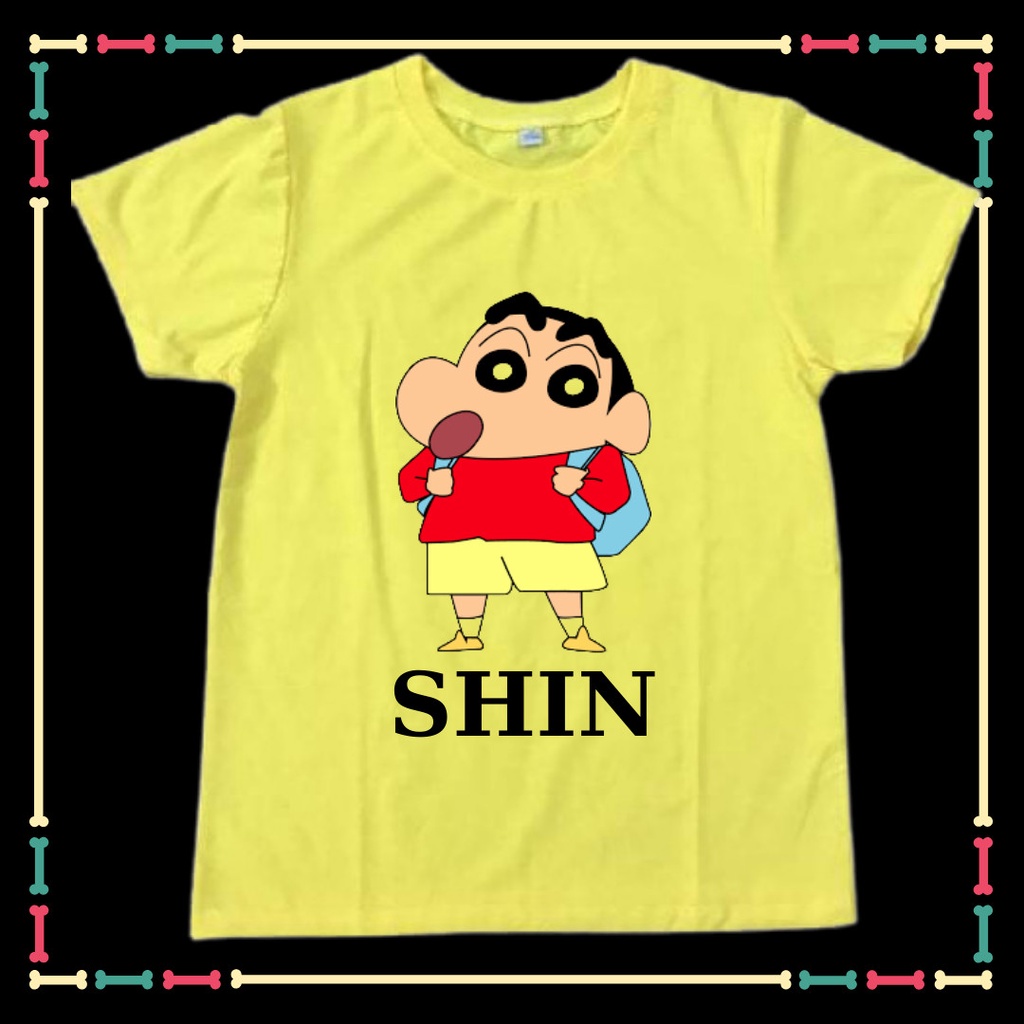 ÁO THUN XIN XÒ IN HÌNH SHIN - CẦU BÉ BÚT CHÌ ( TỪ 10KG ĐẾN 90KG, ĐỦ SIZE ÁO)