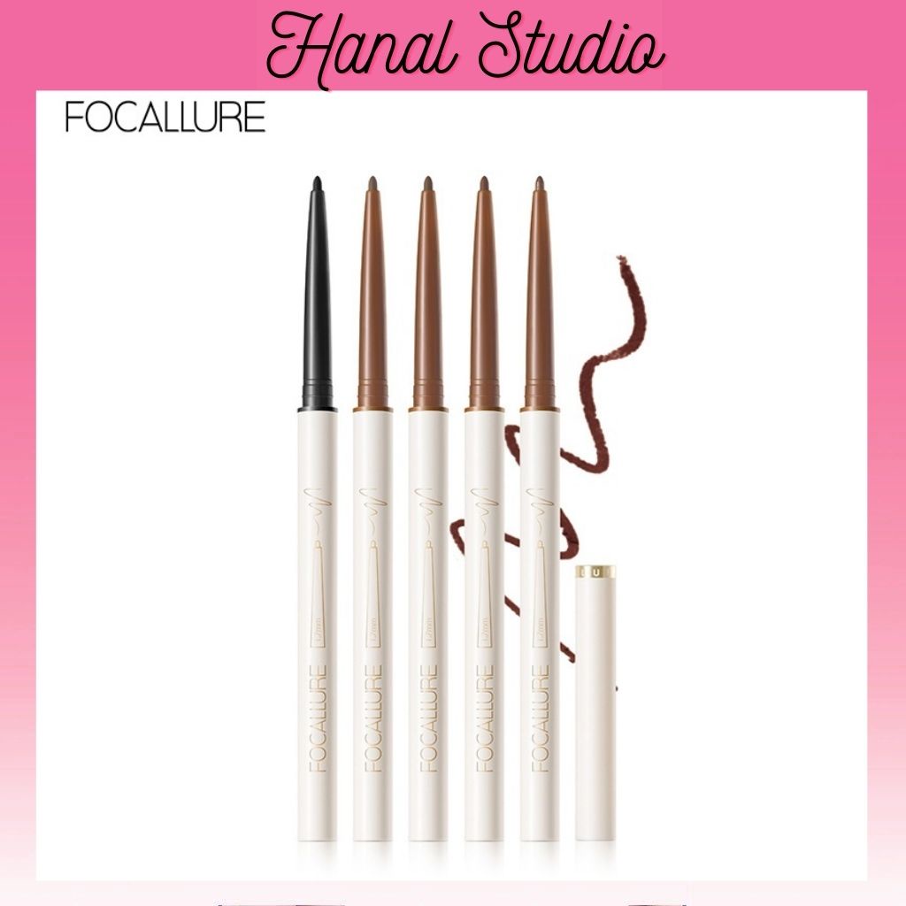 Bút Chì Kẻ Mắt Lấp Lánh PINKFLASH Focallure Siêu Mỏng Chống Nước Lâu Trôi 20g 1.7mm Hanal CKM01