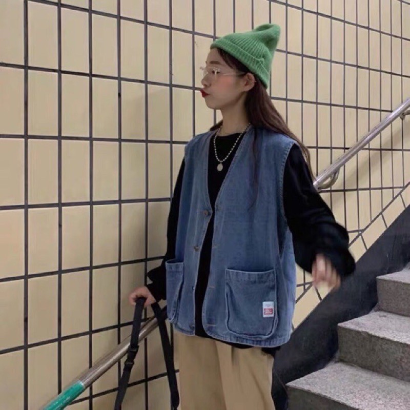 Order áo gile jean ulzzang