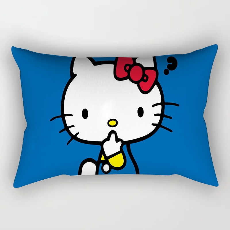 One Vỏ Gối Vuông 30 * 50cm In Hình hello kitty Đáng Yêu