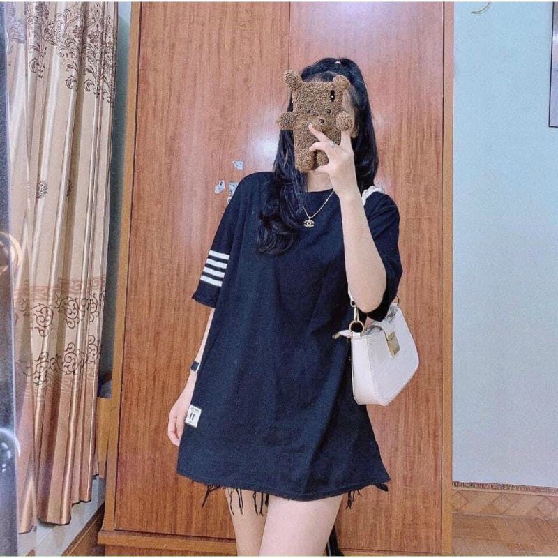 Áo Thun Tay Lỡ Mẫu Mới Hottrend, Chất Cotton Su Mềm Mịn 2 Màu Basic Siêu Xinh