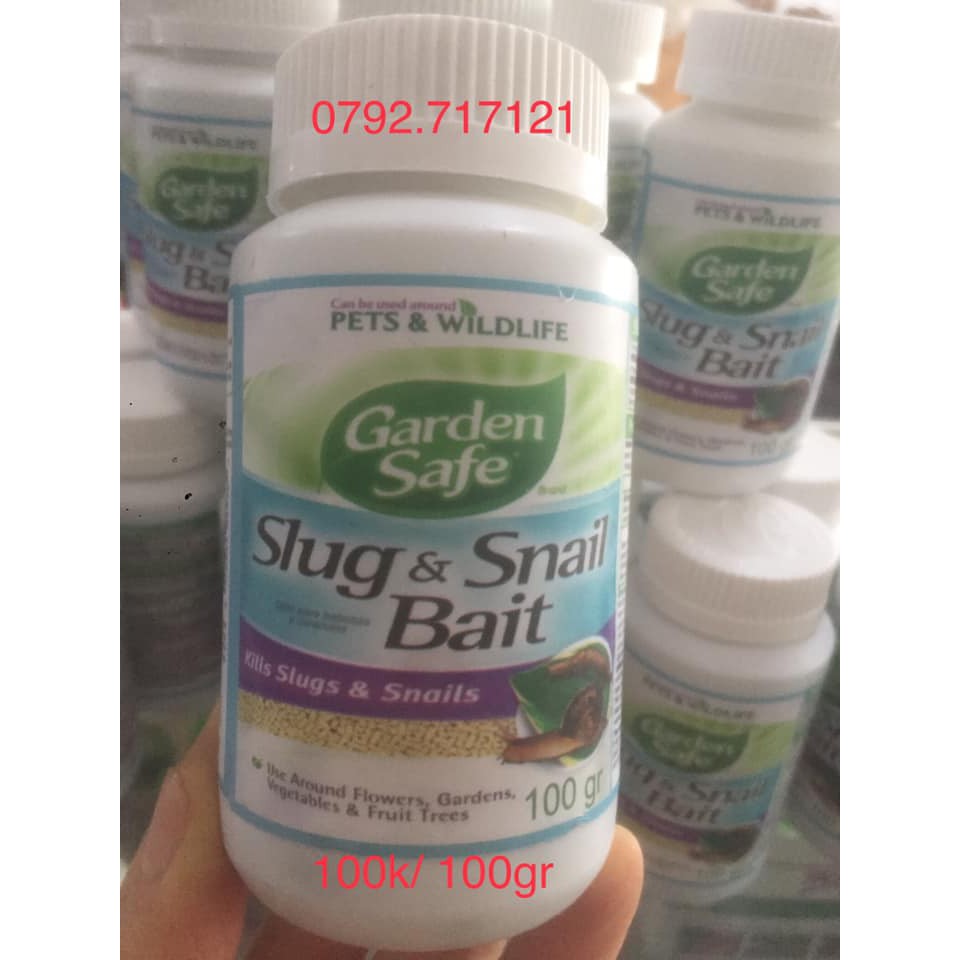 BÃ DIỆT ỐC SLUG & SNAIL BAIT -KẺ THÙ SỐ 1 CỦA SÊN, NHỚT HẠI PHONG LAN LỌ 100GR