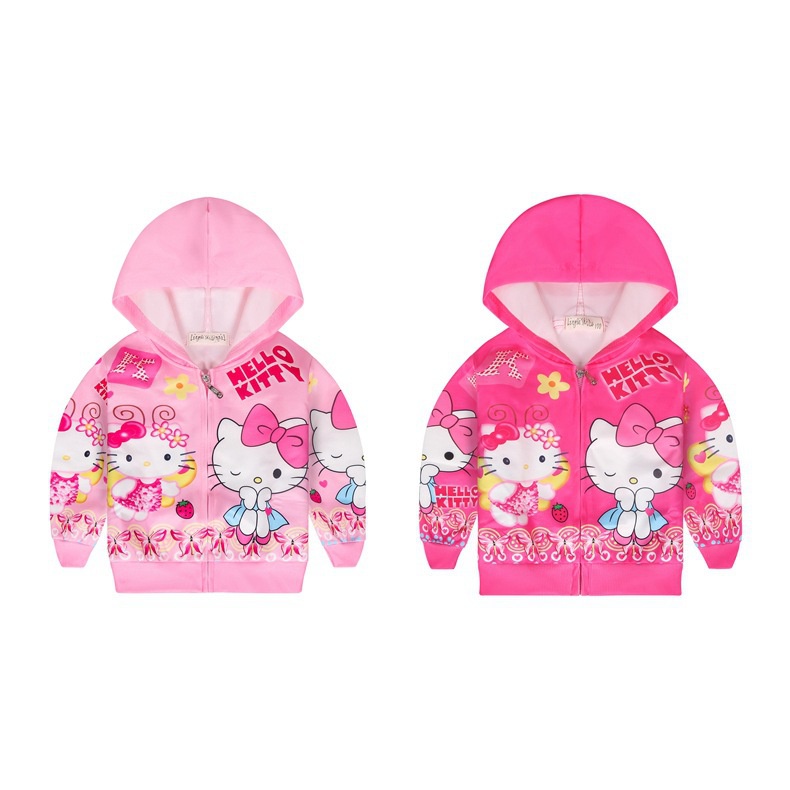 Áo Khoác Hello Kitty Phong Cách Phương Tây Dễ Thương Cho Bé Gái NJHC