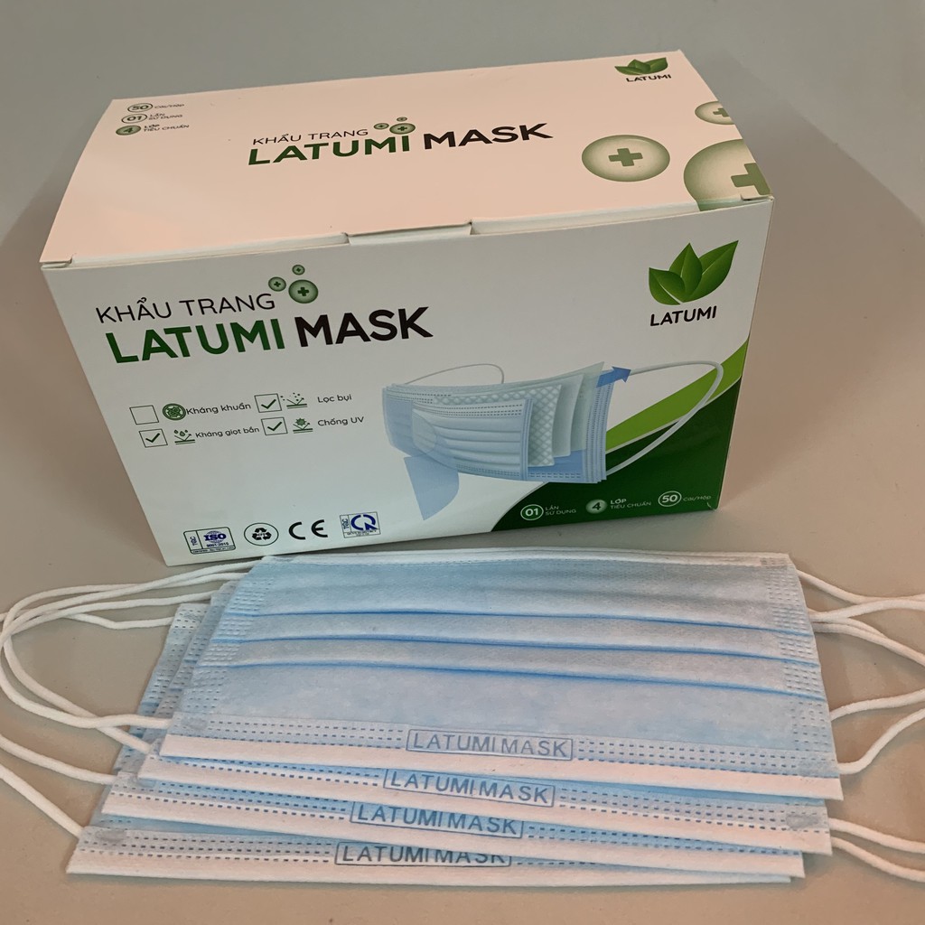 Khẩu Trang ⚜️LATUMI⚜️ 50 Chiếc Khẩu Trang Dày Dặn Kháng Khuẩn 99% | BigBuy360 - bigbuy360.vn