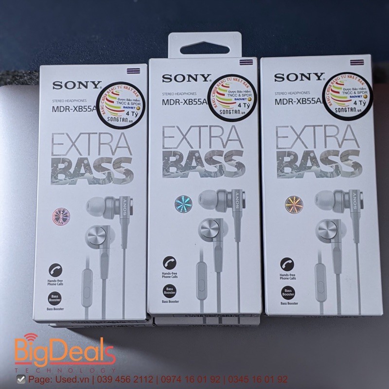 ( BigDeals VN ) Tai nghe nhét tai có mic Sony Mdr-XB55AP , Hàng chính hãng