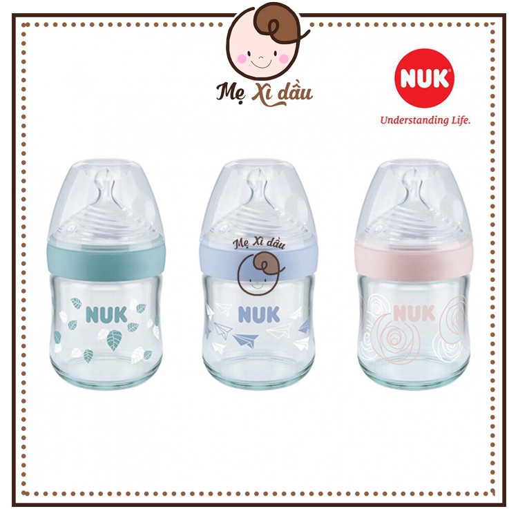 Shop mẹ xì dầu Bình sữa NUK Nature Sense Thủy tinh 120ml /240ml