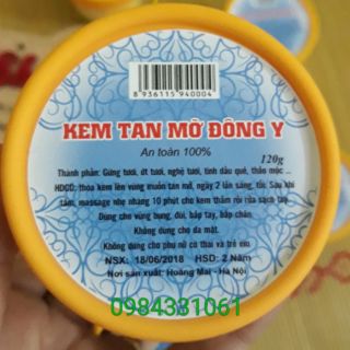 Kem tan mỡ đông y. sỉ 130k /1 (tặng thước do theo dõi)