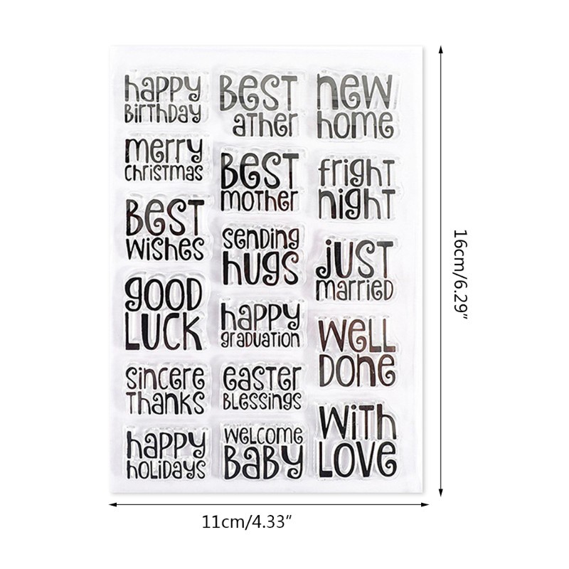 Con Dấu Trong Suốt Họa Tiết Hoa Lá / Bướm / Chữ Phong Cách Cổ Điển Độc Đáo Trang Trí Sổ Tay Diy