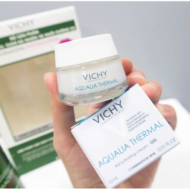 Bộ Sản Phẩm Làm Sạch Sâu Vichy Normaderm Phytosolution Và Kem Dưỡng Vichy Aqualia Thermal Rehydrating Cream Gel