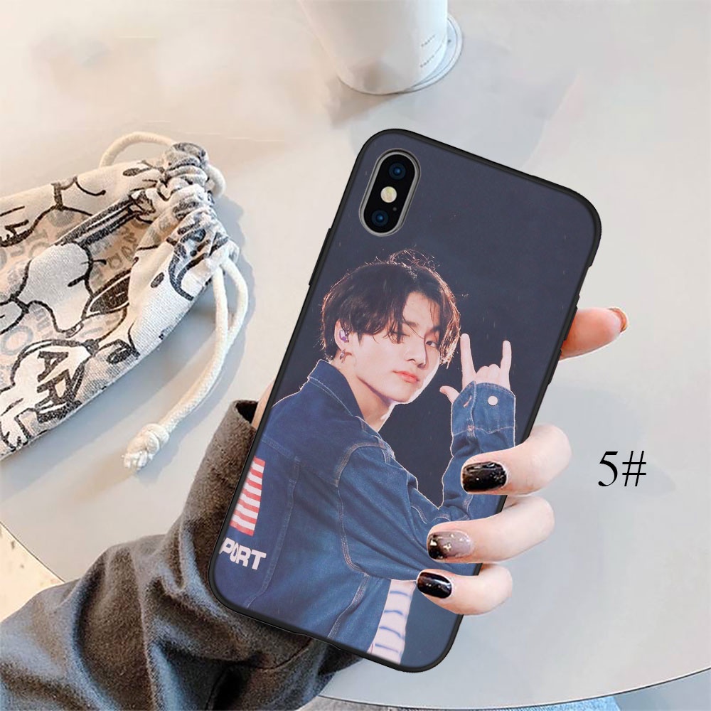 Ốp Điện Thoại Silicon Dẻo In Hình Jeon JungKook Jung Kook FO41 Cho iPhone 5 5S 6 6S 7 8 11 Pro Max Plus SE XR