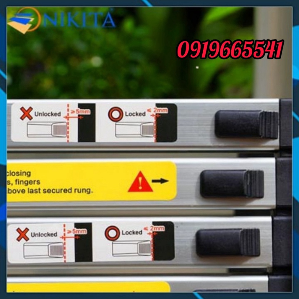 THANG NHÔM RÚT XẾP ĐÔI CHÍNH HÃNG NIKITA AI32,AI38,AI44,AI50,AI56,AI64,AI72,AI80