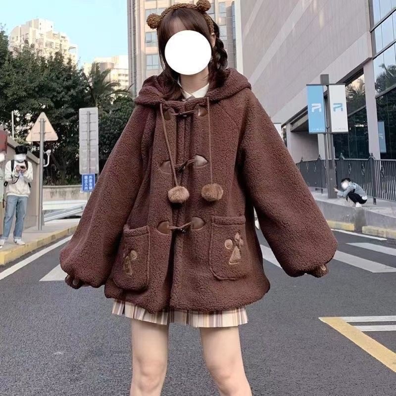 Áo Khoác Bông Lông Cừu Ulzzang - Kèm ảnh thật cuối cùng