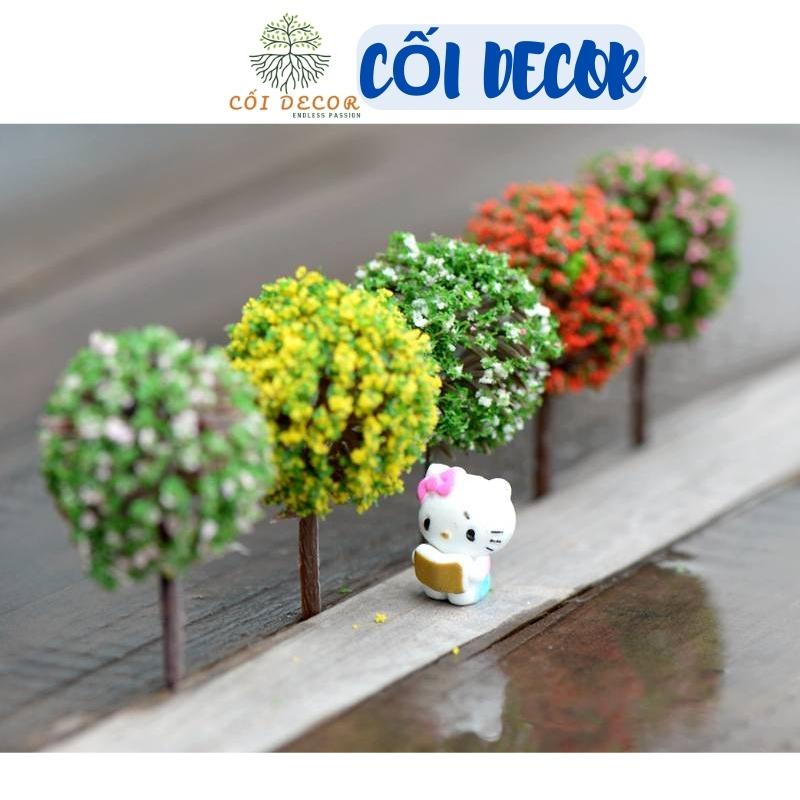Tiểu cảnh mini ❤️  Mô hình cây nở hoa trang trí tiểu cảnh, non bộ, bán cạn