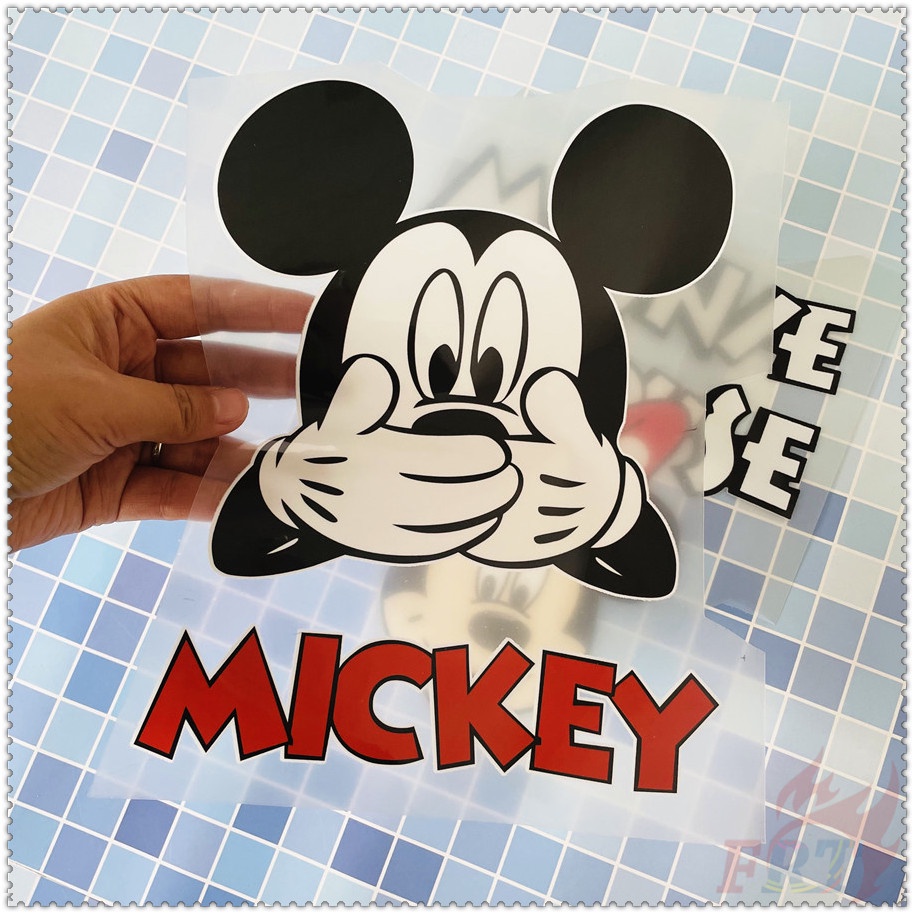1 miếng dán vinyl in nhiệt hình Mickey/Minnie DIY