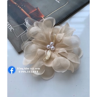 Hoa voan cài áo ,đính váy áo cao cấp (bản to 17cm)