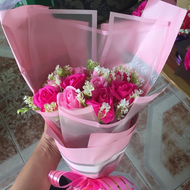 Đóa hoa hồng sáp thơm Vĩnh cửu màu sắc tự nhiên