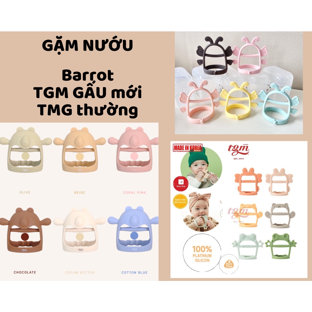 Gặm nướu cầm tay silicone cao cấp TGM/ BAR-ROT kèm hôp đựng