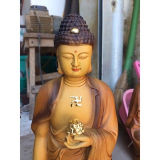 Tượng gỗ tam thế phật