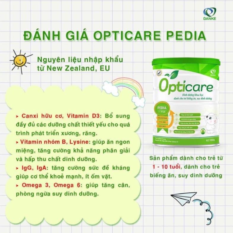 Sữa OPTICARE đủ số Infant/ Pedia/ GrowIQ 380g, 850g