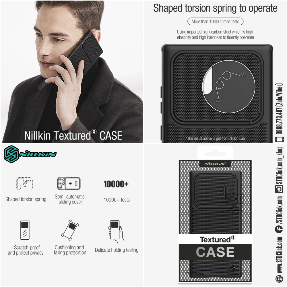 ỐP LƯNG SAMSUNG GALAXY S22 ULTRA 5G NILLKIN TEXTURED S NYLON FIBER BẢO VỆ CAMERA CHÍNH HÃNG HÀNG CHUẨN