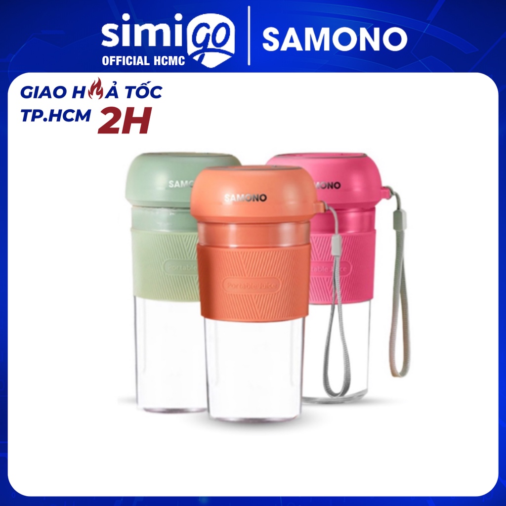 Máy xay sinh tố cầm tay SAMONO SW-Y8 dung tích 400ml thiết kế nhỏ gọn màu sắc trẻ trung - Bảo hành 12 tháng
