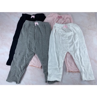 Quần bé legging dài nơ trơn
