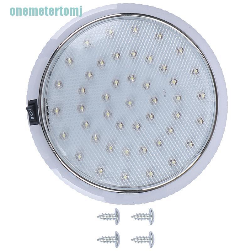 1 Đèn Led Tròn Gắn Trần Xe Hơi 12v 46 Bóng