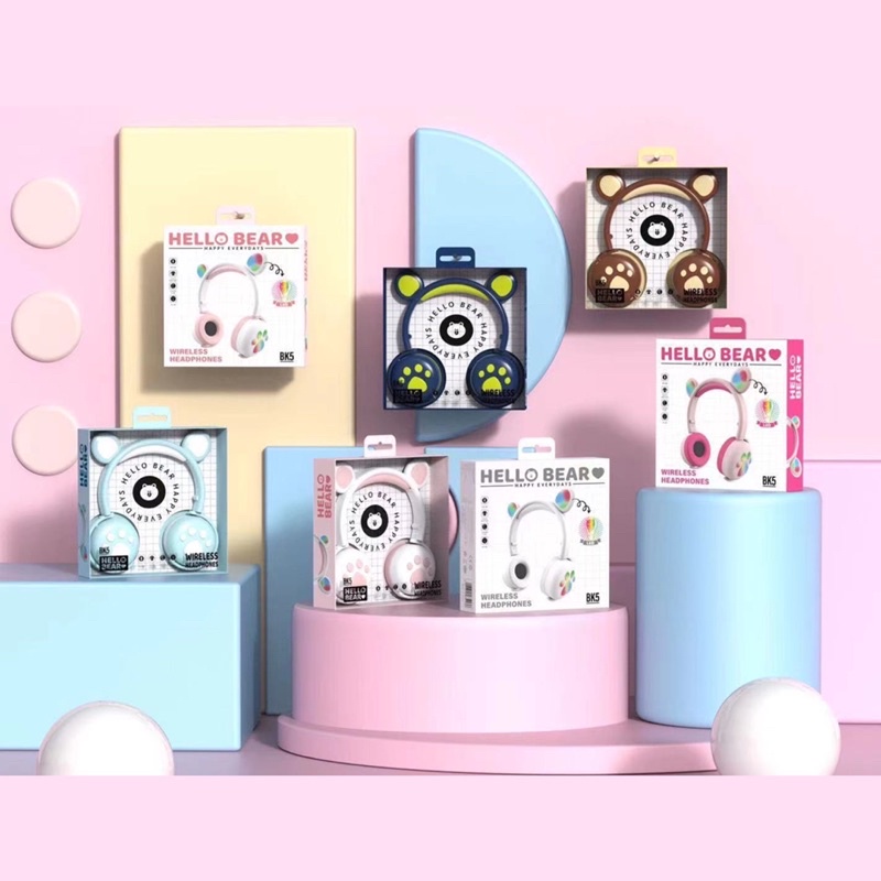 Tai nghe Bluetooth hình tai gấu