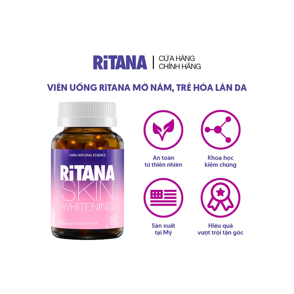Viên uống RITANA trắng da, mờ sạm nám (60 viên)