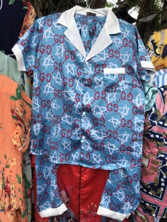 Bộ lụa satin dài