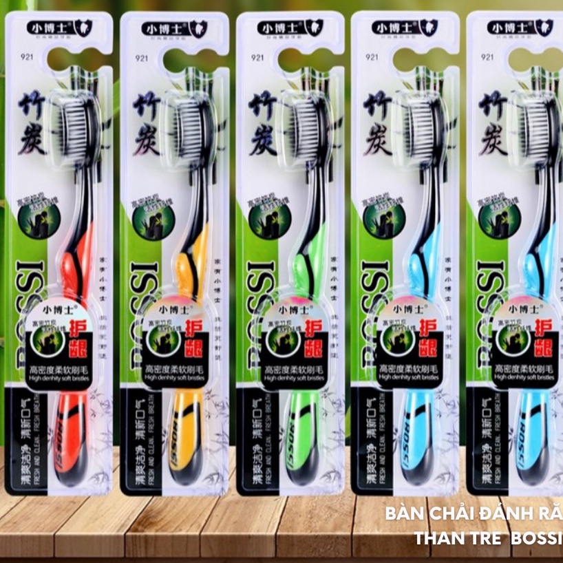 Bàn Chải Đánh Răng Than Tre Hoạt Tính Hàn Quốc BOSSI