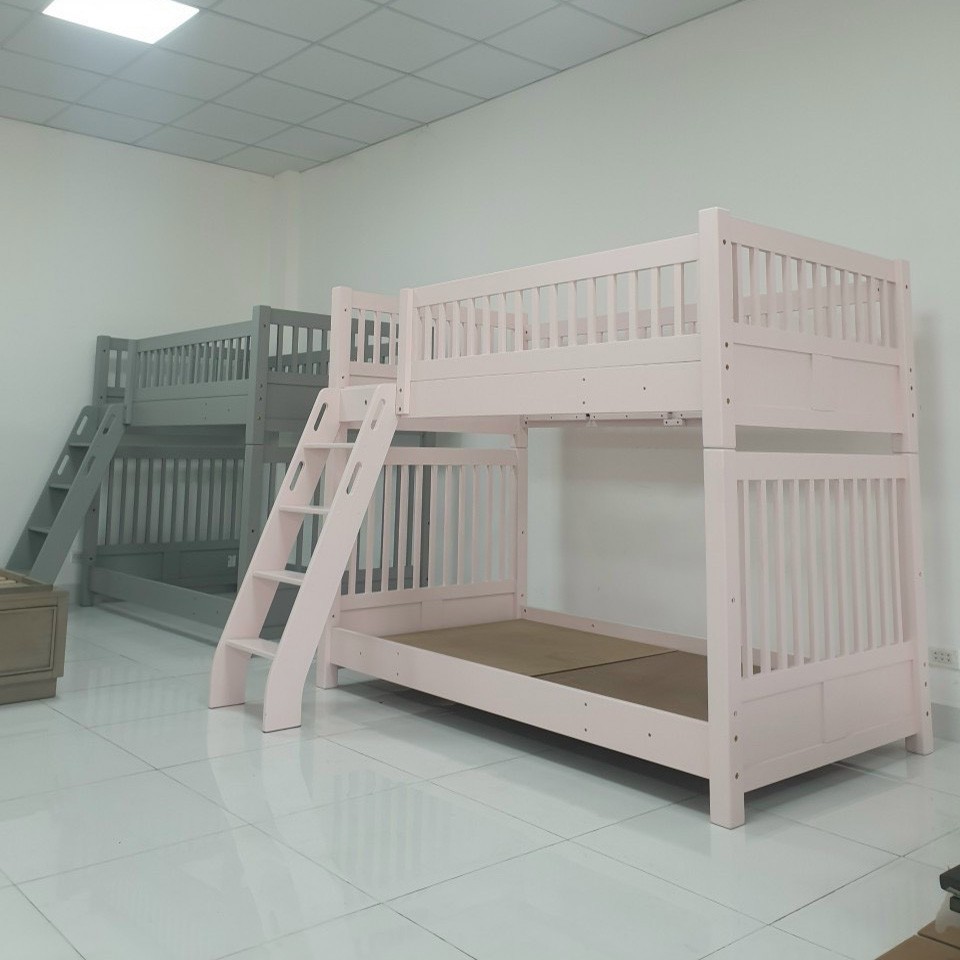 Giường tầng trẻ em gỗ tự nhiên 2m1x1m1x1m7