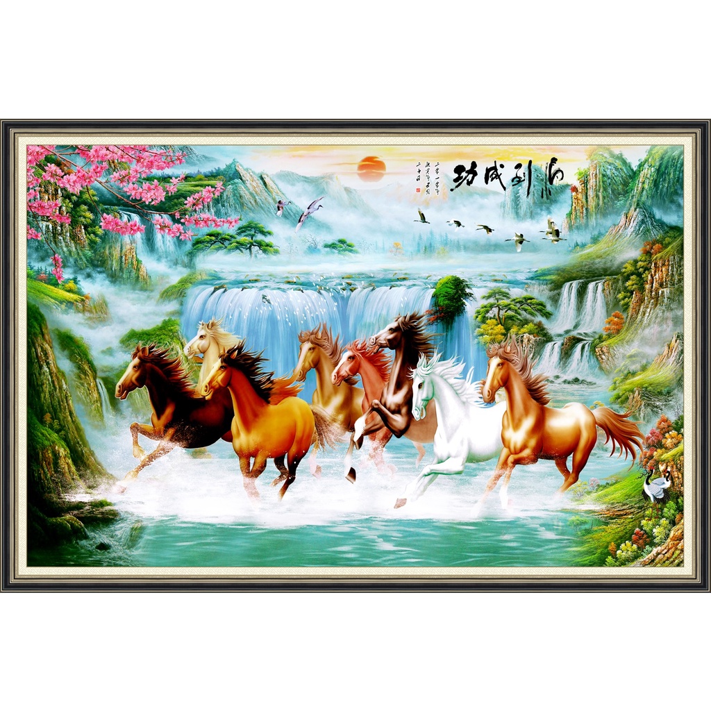 Tranh dán tường VTC Mã đáo thành công Lunawall-0240K Kim sa nhiều mẫu