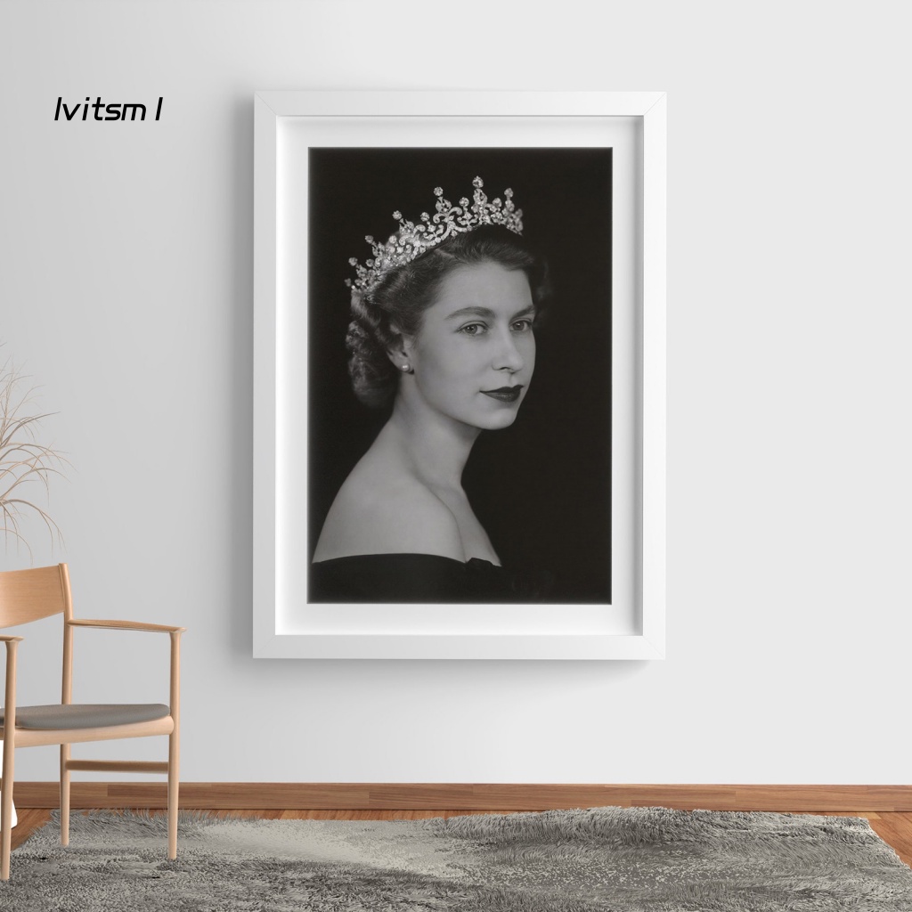 Tranh treo tường họa tiết nữ hoàng elizabeth phong cách retro - ảnh sản phẩm 5