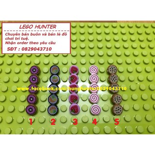 Lego phụ kiện Minifigures đồ ăn : bánh , sushi , bánh dâu , bánh quy