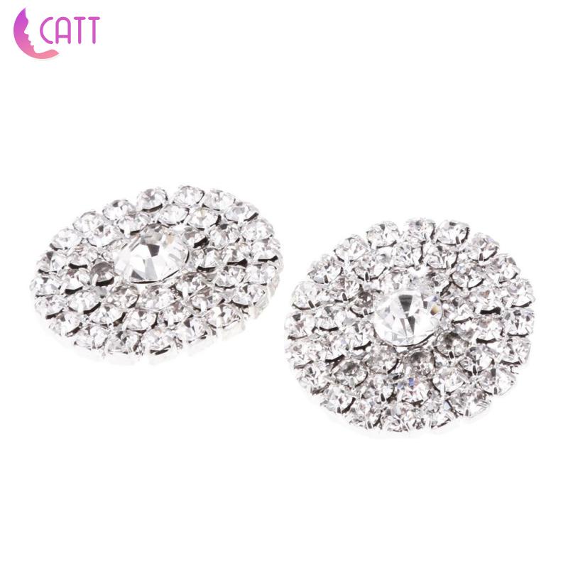 Set 5 Nút Tròn 21mm Đính Đá Trang Trí Sổ Tay / Đồ Thủ Công Đa Ứng Dụng