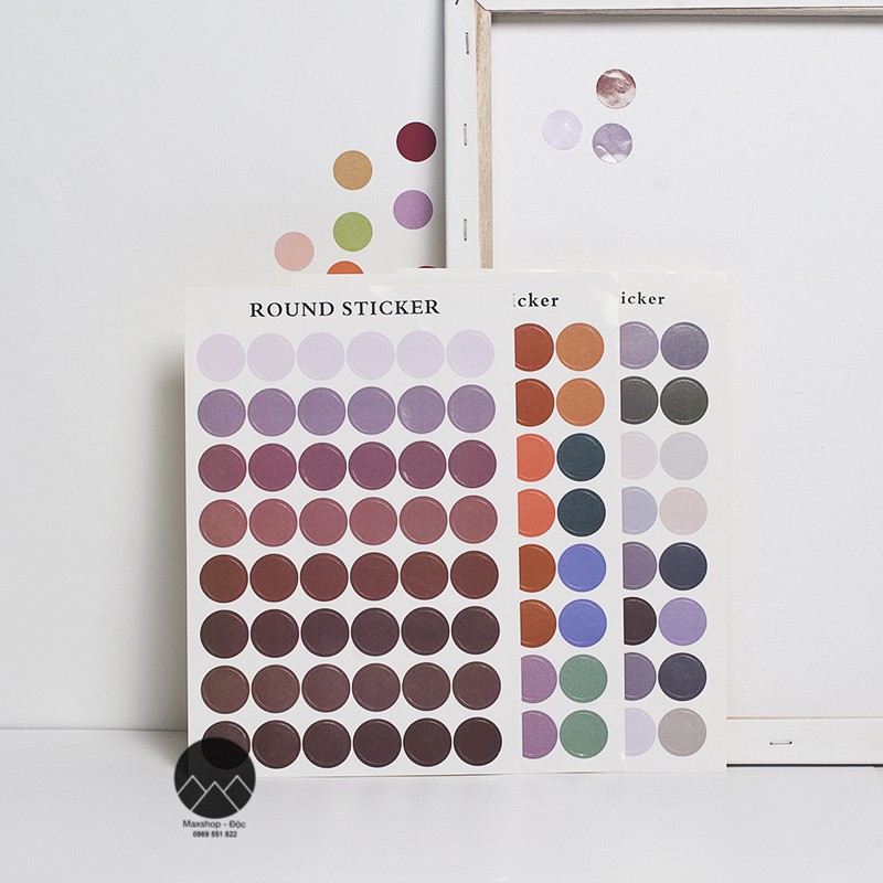 Miếng dán sticker tròn trang trí phòng và dán trang trí chụp ảnh